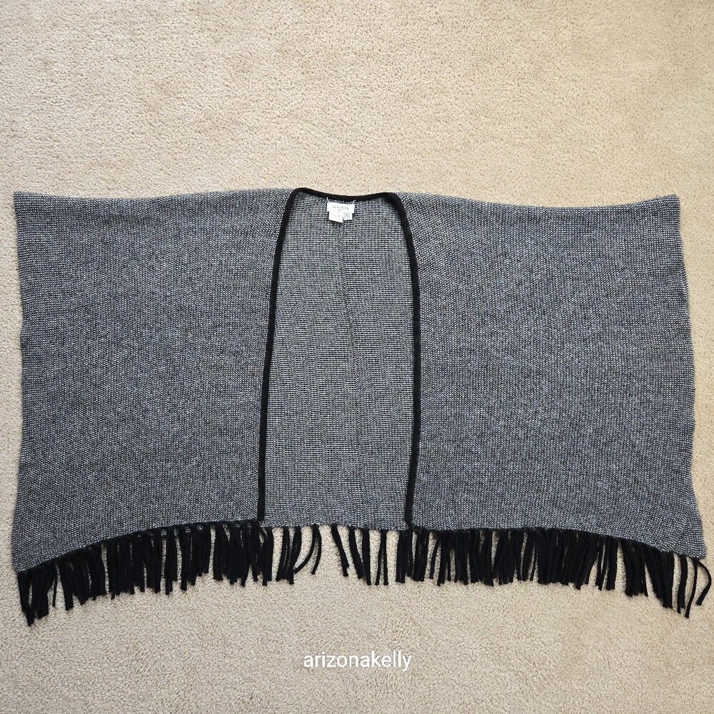{{{Thick}}} Cashmere Wrap Birdseye Knit Black & White Symphony